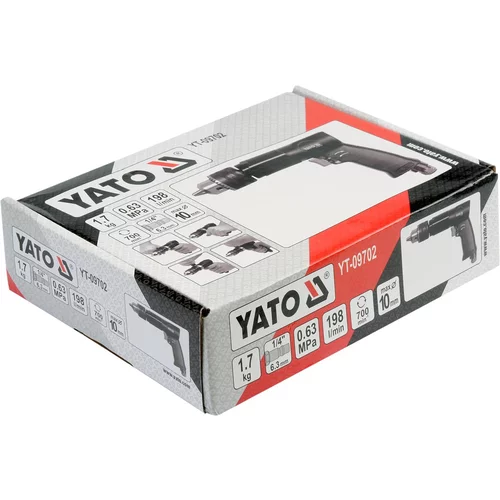Ručná vŕtačka vzduchová 198 L/min /YATO/ - obr. 4