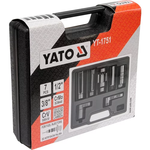 YATO Sada nástrčných kľúčov na lambda sondy a vstreky 7 ks (YATO náradie) - obr. 1