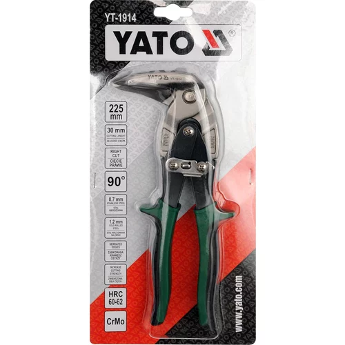 YATO Nožnice na plech 225 mm pravé 90° (YATO náradie) - obr. 1