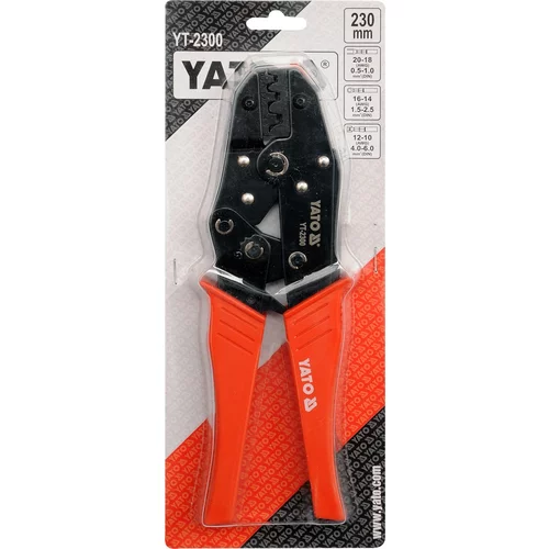YATO Konektorové kliešte 230mm, 20-18(AWG), 0,5-1,00mm2 (YATO náradie) - obr. 1