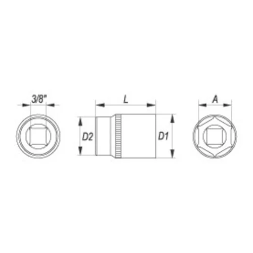 YATO Nadstavec 3/8