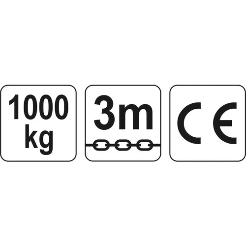 YATO Reťazový hever / zdvihák 1,0t (YATO náradie) - obr. 2