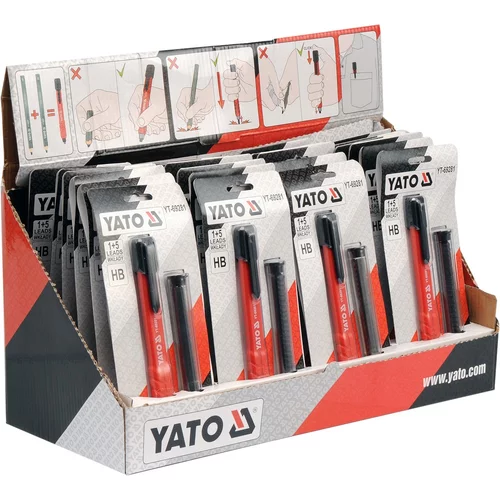 YATO Automatická tesárska ceruzka s náhradnými tuhami HB (YATO náradie) - obr. 1