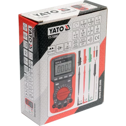 YATO Multimeter digitálny 165 x 83 x 47 mm (YATO náradie) - obr. 1