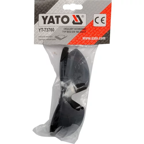 Okuliare ochranné tmavé typ B532 /YATO/ - obr. 1