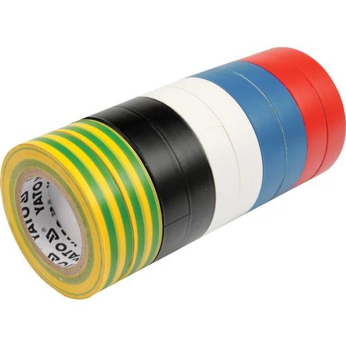 YATO Izolačná páska 19 x 0,13 mm x 20 m farebná 10 ks