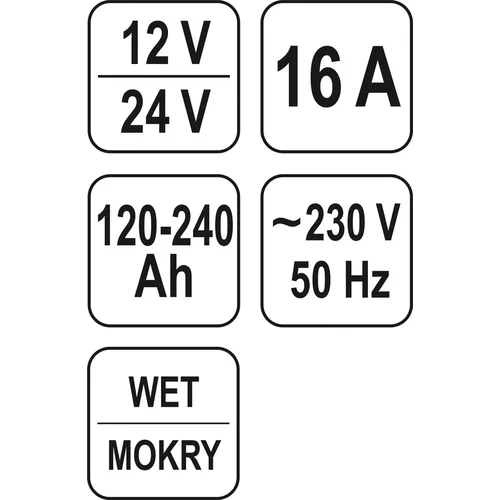 YATO Nabíjačka 16A 12/24V (YATO náradie) - obr. 2