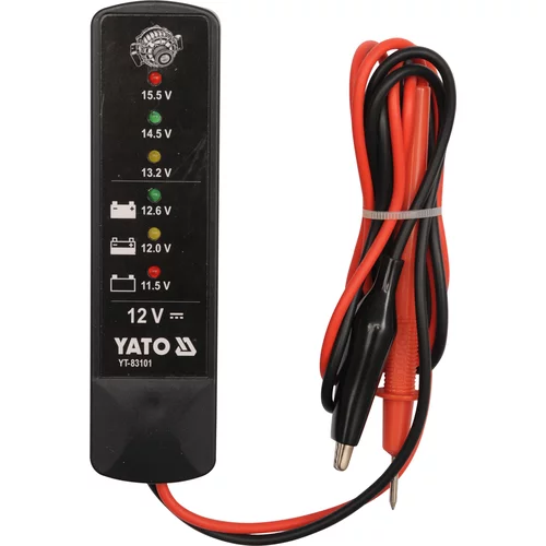 YATO Tester autobaterií a tester alternátora s digitálnymi ukazovateľmi