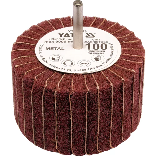 YATO Lamelový kotúč P150 80x50x6mm s hriadeľou