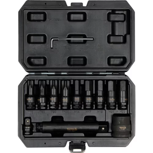 SADA NÁRAZOVÝCH KĽÚČOV HEX/TORX 3/4'' HEX/TORX /YATO/