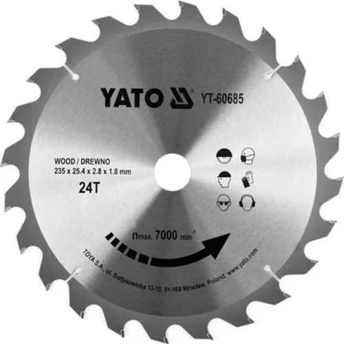 ŠIROKÝ DREVENÝ ŠTÍT 235X24TX25,4MM PRE YT-82153