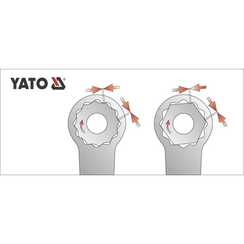 YATO Kľúč očkový 16x17 mm ohnutý (YATO náradie) - obr. 1