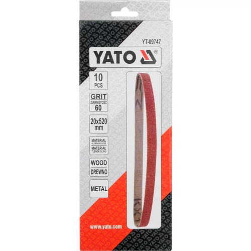 YATO Nekonečný brúsny pás P60 20x520mm 10ks (YATO náradie) - obr. 2