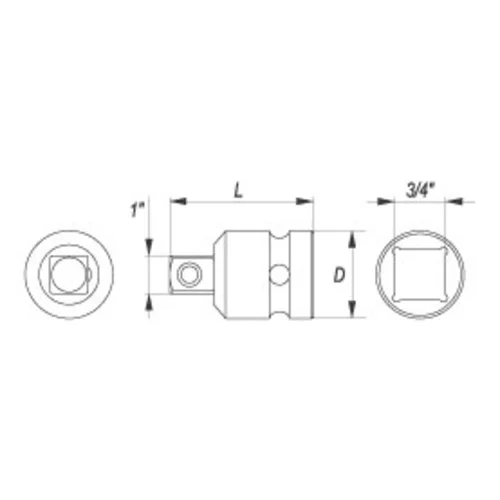 YATO Nadstavec adaptér 3/4