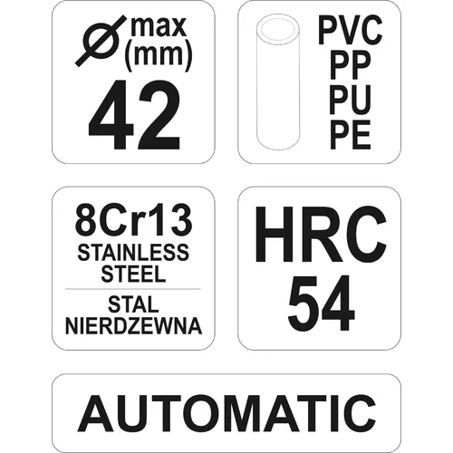 YATO Rezač trubiek 42 mm PVC automatický (YATO náradie) - obr. 5