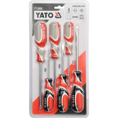 Sada skrutkovačov 6 ks magnetické /YATO/ - obr. 1