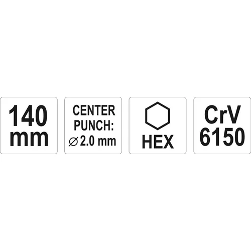 YATO Priebojník 2 x 140mm (YATO náradie) - obr. 2