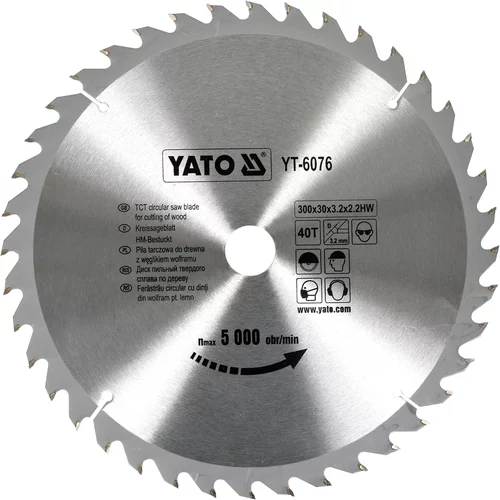 YATO Kotúč na drevo 300 x 30 mm 40z