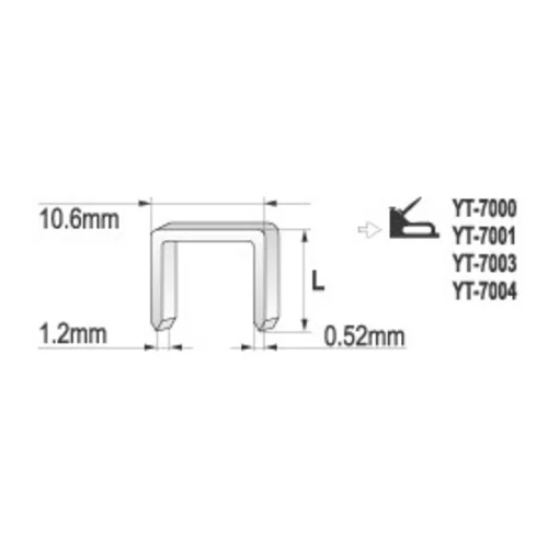 YATO Spona do zošívačky 6 x 10,6 mm 1000 ks (YATO náradie) - obr. 2
