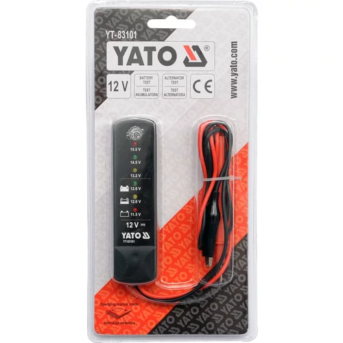Tester autobaterií a tester alternátora s digitálnymi ukazovateľmi /YATO/ - obr. 1