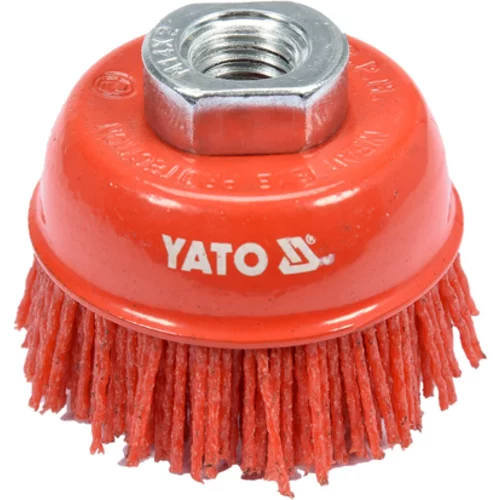 KOTÚČOVÁ KEFA 65MM M14 NYLON ČERVENÁ