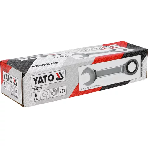 SADA KRÁTKÝCH KOMBINOVANÝCH KĽÚČOV S RAČŇOU, 8 KS. /YATO/ - obr. 2