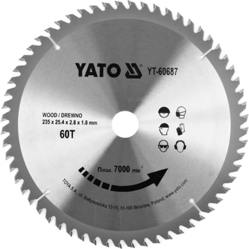 WIDI DREVENÝ ŠTÍT 235X60TX25,4MM PRE YT-82153