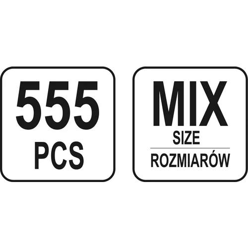 YATO Sada závlačiek R-01 - R-06, 555 ks (YATO náradie) - obr. 2