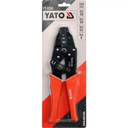 YATO Konektorové kliešte 240mm, RG6, RG58, RG59, RG62 (YATO náradie) - obr. 1