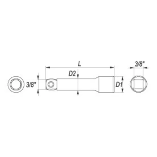 YATO Nadstavec 3/8