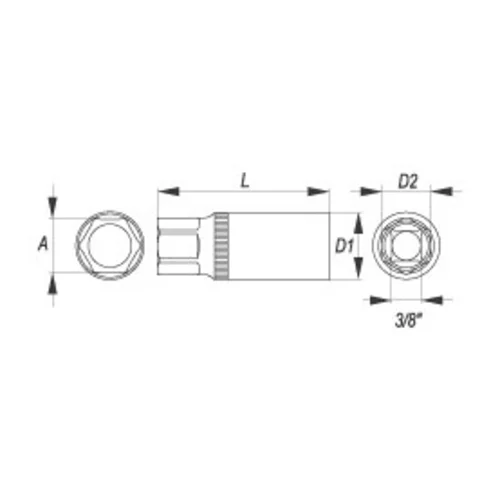 YATO Nadstavec 3/8