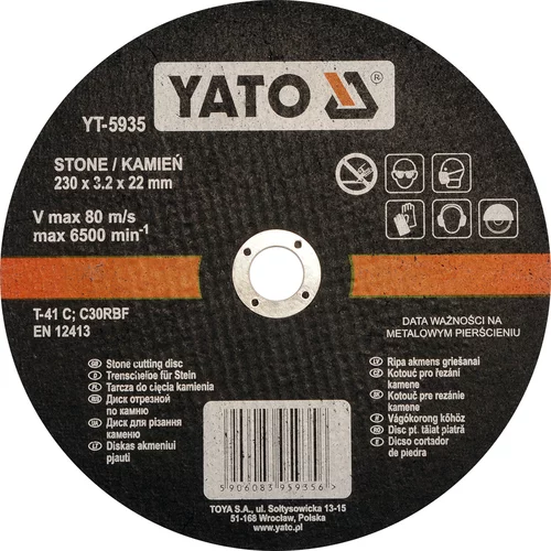YATO Kotúč na rezanie kamene 230x3,2x22