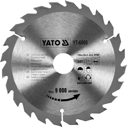 YATO Kotúč na drevo 184 x 30 mm 24z