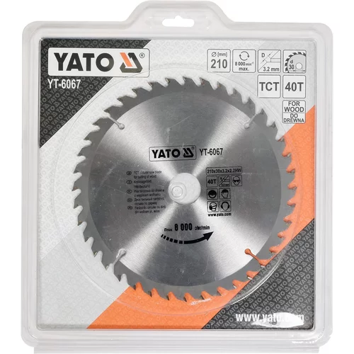 YATO Kotúč na drevo 210 x 30mm 40z (YATO náradie) - obr. 1
