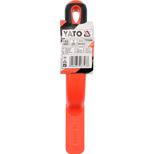 YATO Drôtená kefa ručná 180 mm mosadz , 3 rady (YATO náradie) - obr. 1