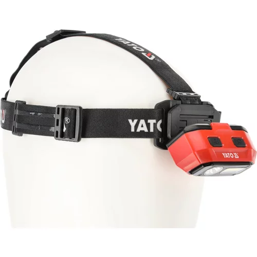 ČELOVKA 800LM, BATÉRIA, SENZOR POHYBU, LI-ION 3,7V 2200MAH, IP54, PLYNULE NASTAVENIE SVETL. /YATO/ - obr. 5