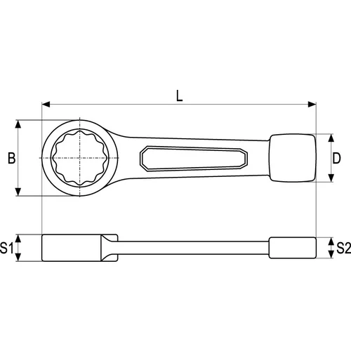 YATO Kľúč maticový očkový rázový 32 mm (YATO náradie) - obr. 1