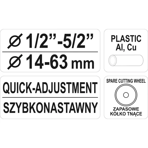 YATO Rezač trubiek 14 - 6 mm PVC, Al, Cu (YATO náradie) - obr. 3