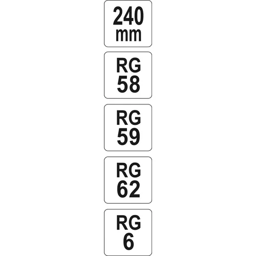 YATO Konektorové kliešte 240mm, RG6, RG58, RG59, RG62 (YATO náradie) - obr. 2