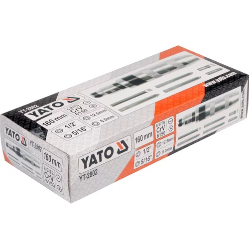 YATO Skrutkovač úderový kovový s príslušenstvom 7 ks box (YATO náradie) - obr. 2