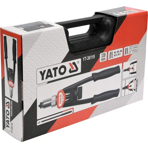 YATO Pákové nitovacie kliešte M5 - M12, dĺžka 338 mm (YATO náradie) - obr. 5