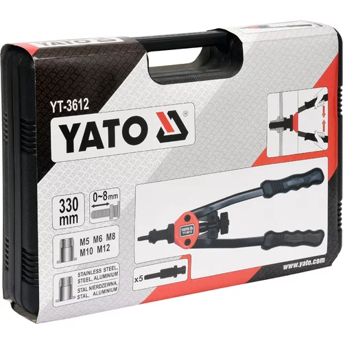 YATO Pákové nitovacie kliešte, M5 - M12, dĺžka 330 mm (YATO náradie) - obr. 4