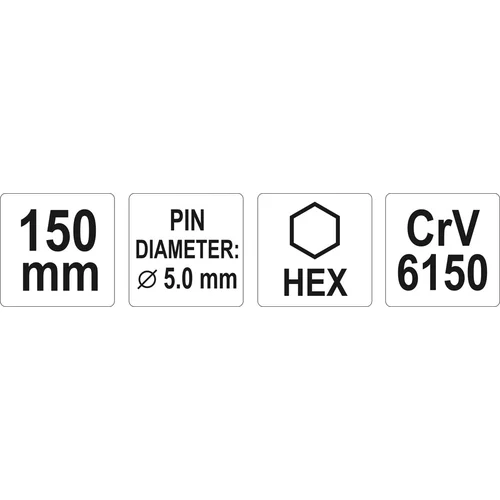 Priebojník 5,0 x 150mm /YATO/ - obr. 2