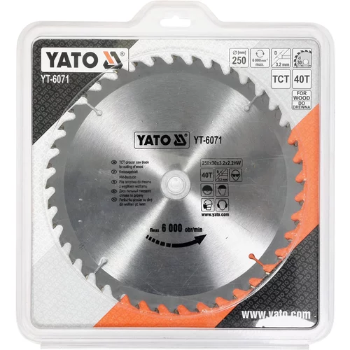 YATO Kotúč na drevo 250 x 30 mm 40z (YATO náradie) - obr. 1