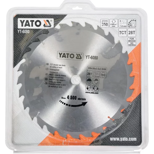 YATO Kotúč na drevo 350 x 30 mm 28z (YATO náradie) - obr. 1