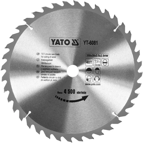YATO Kotúč na drevo 350 x 30 mm 40z