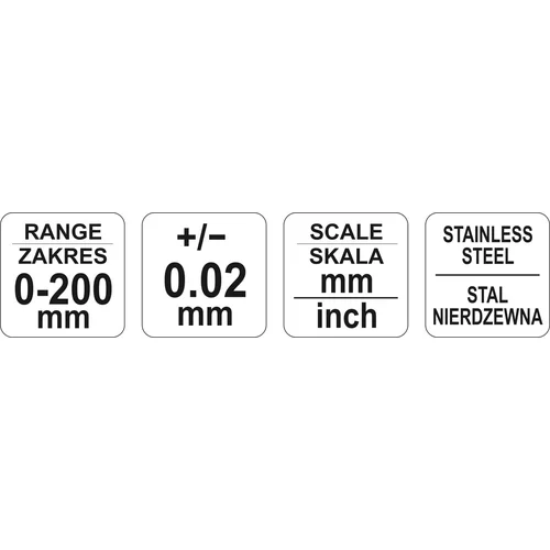 YATO Posuvné meradlo 200 x 0,02 mm (YATO náradie) - obr. 5