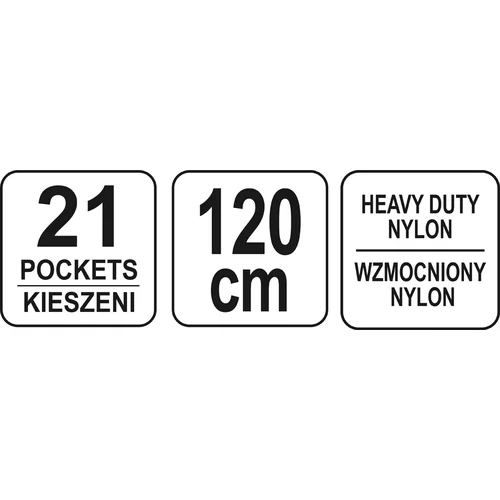 YATO Opasok na náradie 120 cm 21 vreciek (YATO náradie) - obr. 2