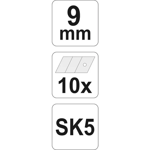 YATO Čepele lomené náhradné 9 x 0,4mm 10 ks (YATO náradie) - obr. 3