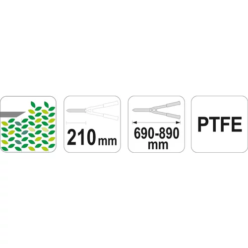 YATO Nožnice na živý plot teleskopické 690 - 890 mm (YATO náradie) - obr. 2
